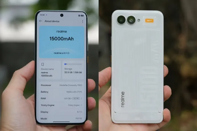 realme 15000mah smartphone